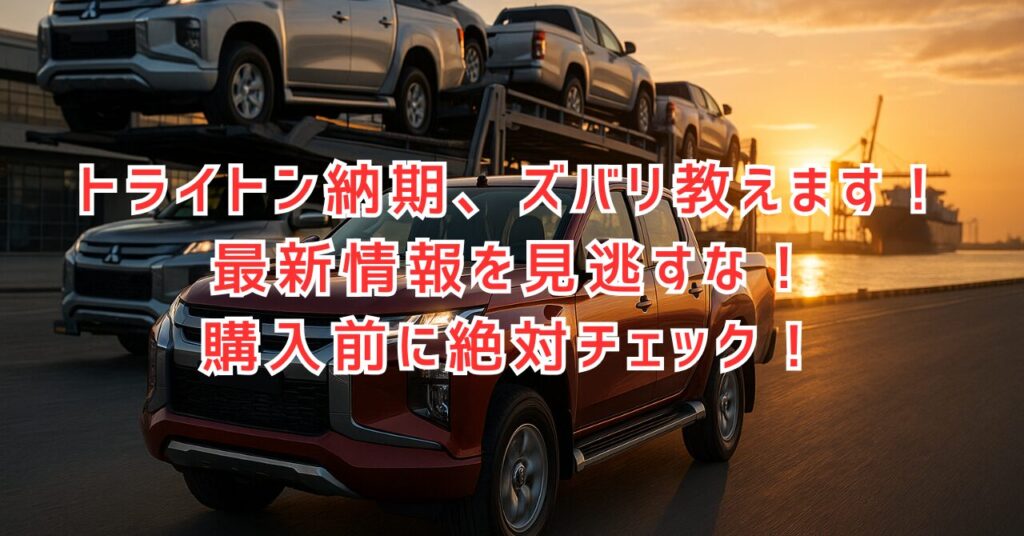 トライトン納車待ち必見！最新納期と値引き、2025年情報まとめ
